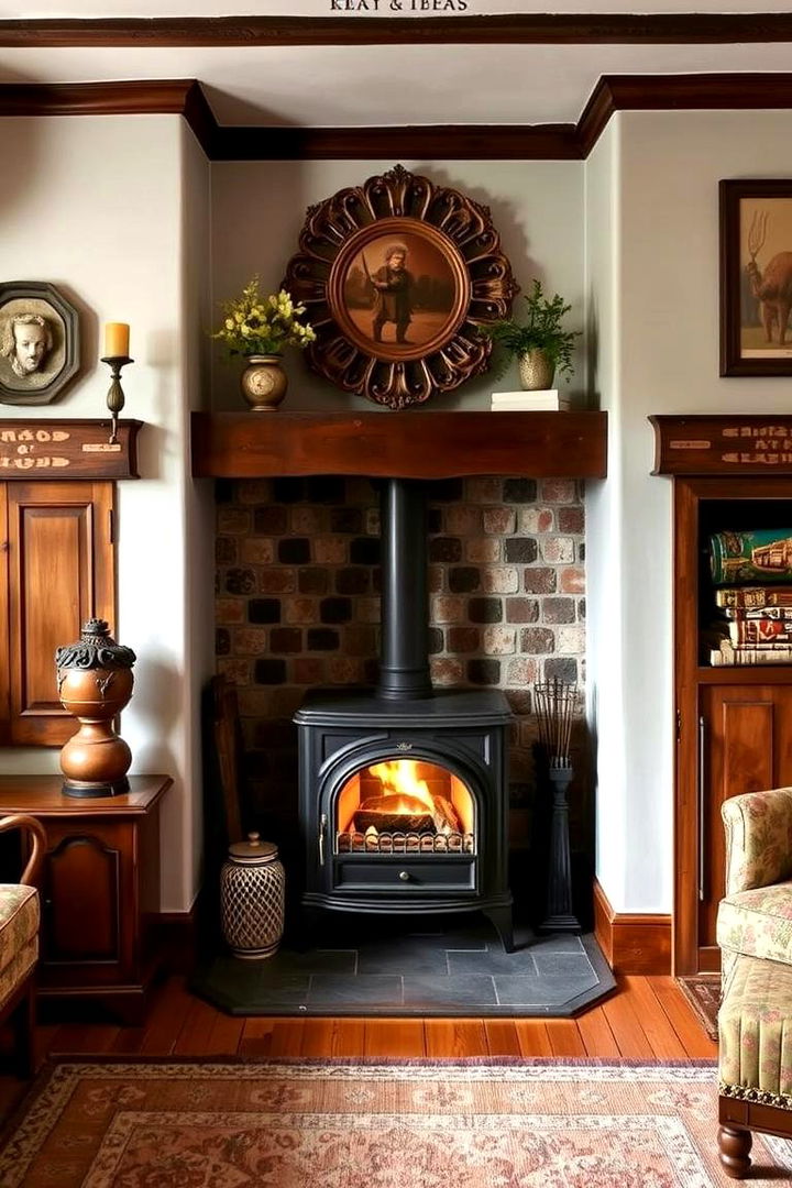 Cozy Fireplace Feature - 22 Small Rustic Living Room Ideas