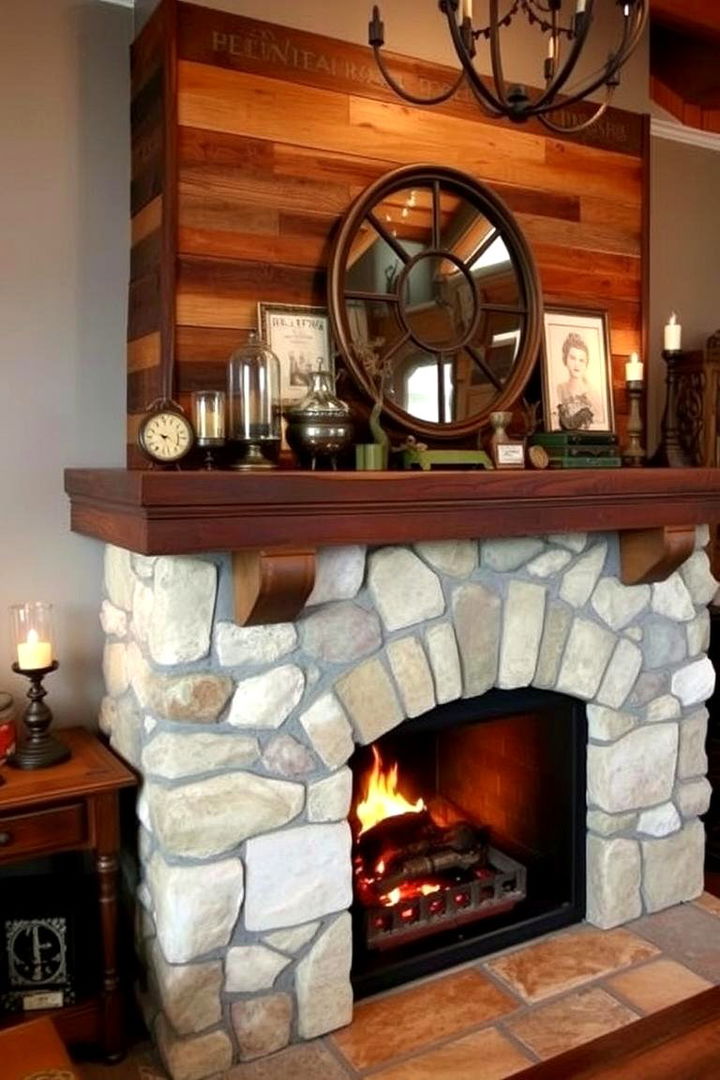 Cozy Fireplace Mantels - 22 Rustic Interior Design Ideas