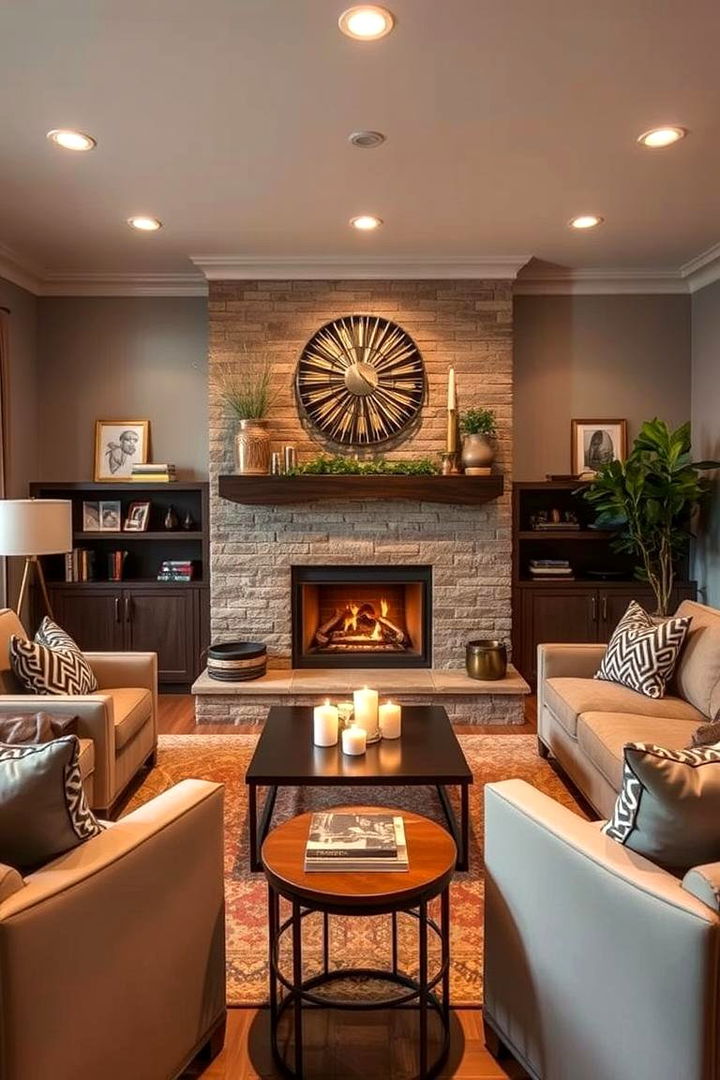 Cozy Fireplace Setups - 22 Long Living Room Ideas