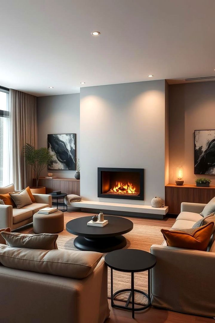 Cozy Fireplaces As Focal Points - 22 Mid-Century Modern Living Room Ideas