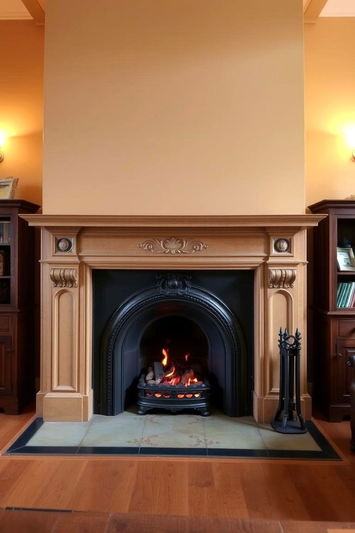 Cozy Fireplaces Creating a Warm Focal Point - 22 Parisian-style Living Room Ideas