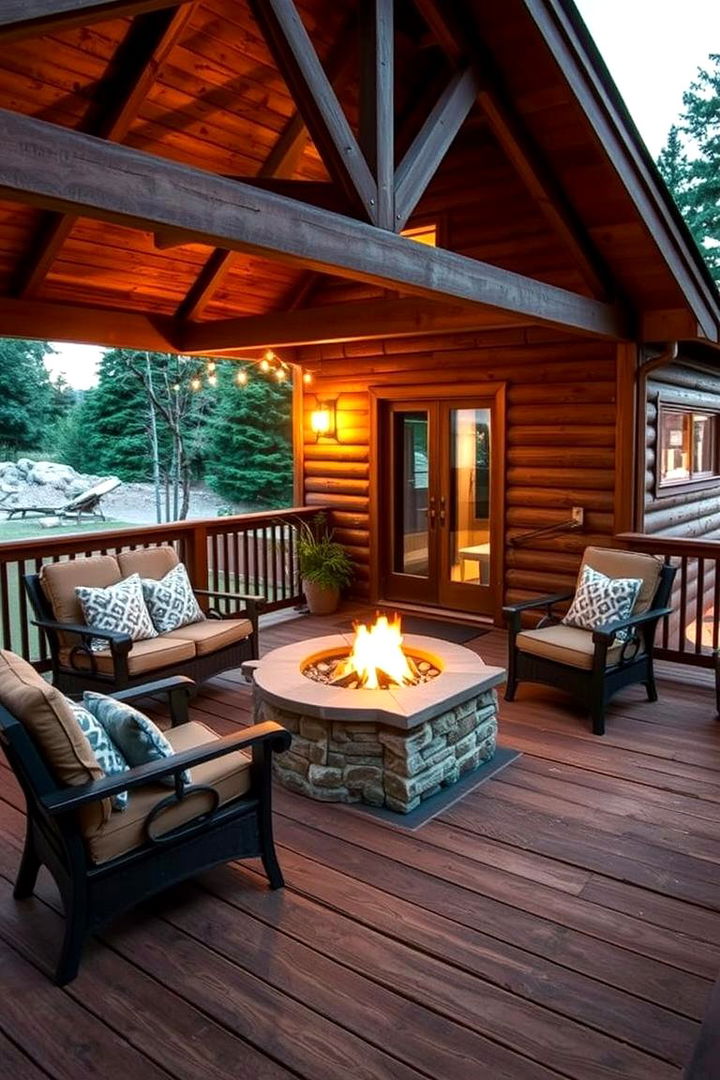 Cozy Fireside Deck - 22 2nd Floor Deck Ideas