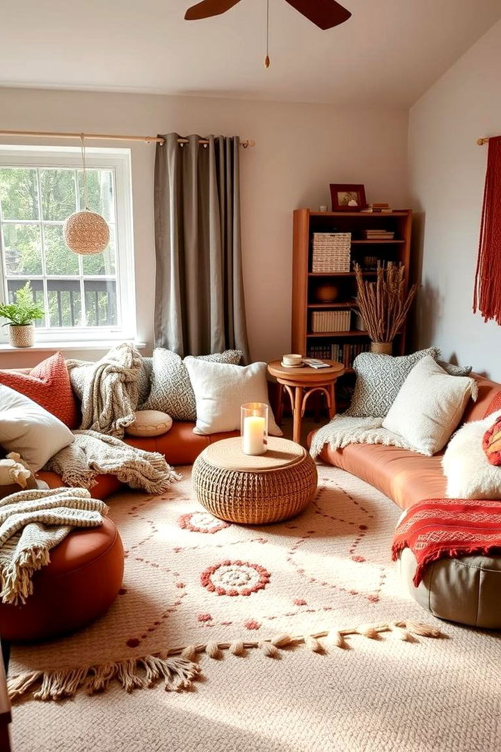 Cozy Floor Seating Areas - 22 Boho Dorm Room Ideas