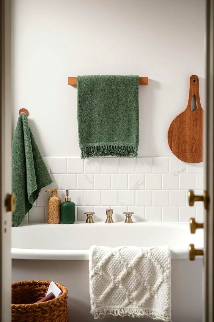 Cozy Green Details - 22 Forest Green Bathroom Ideas