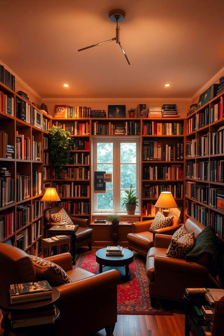 Cozy Home Library Nook - 22 Home Office Background Ideas