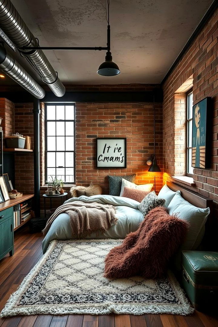 Cozy Industrial Loft - 22 Bedroom Interior Design Ideas