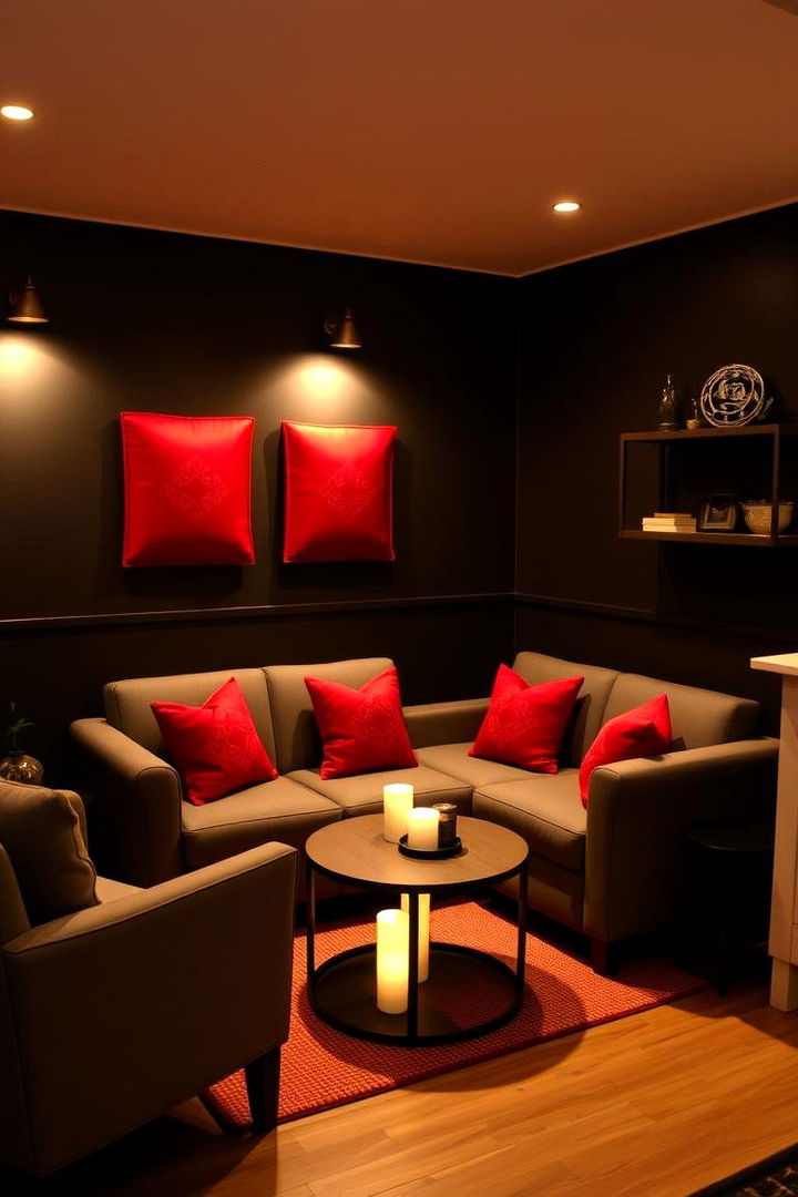 Cozy Intimate Retreat - 22 Black and Red Living Room Ideas