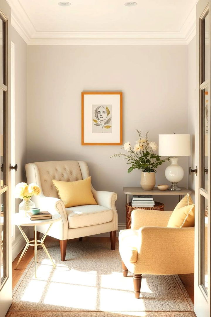 Cozy Lemon Reading Nook - 22 Lemon Bedroom Ideas