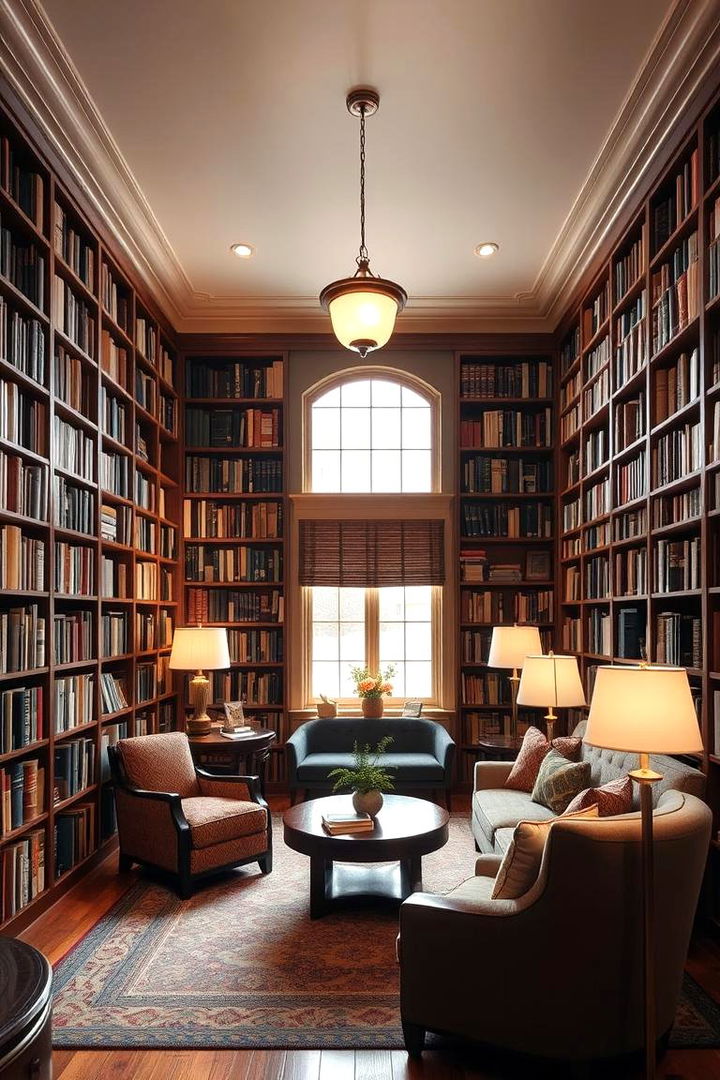 Cozy Library Den - 22 Man Cave Ideas