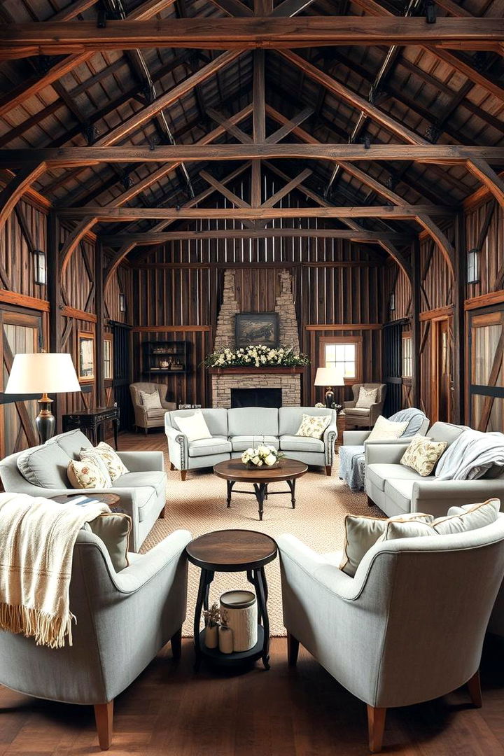 Cozy Lounge Areas - 22 Barn Wedding Ideas