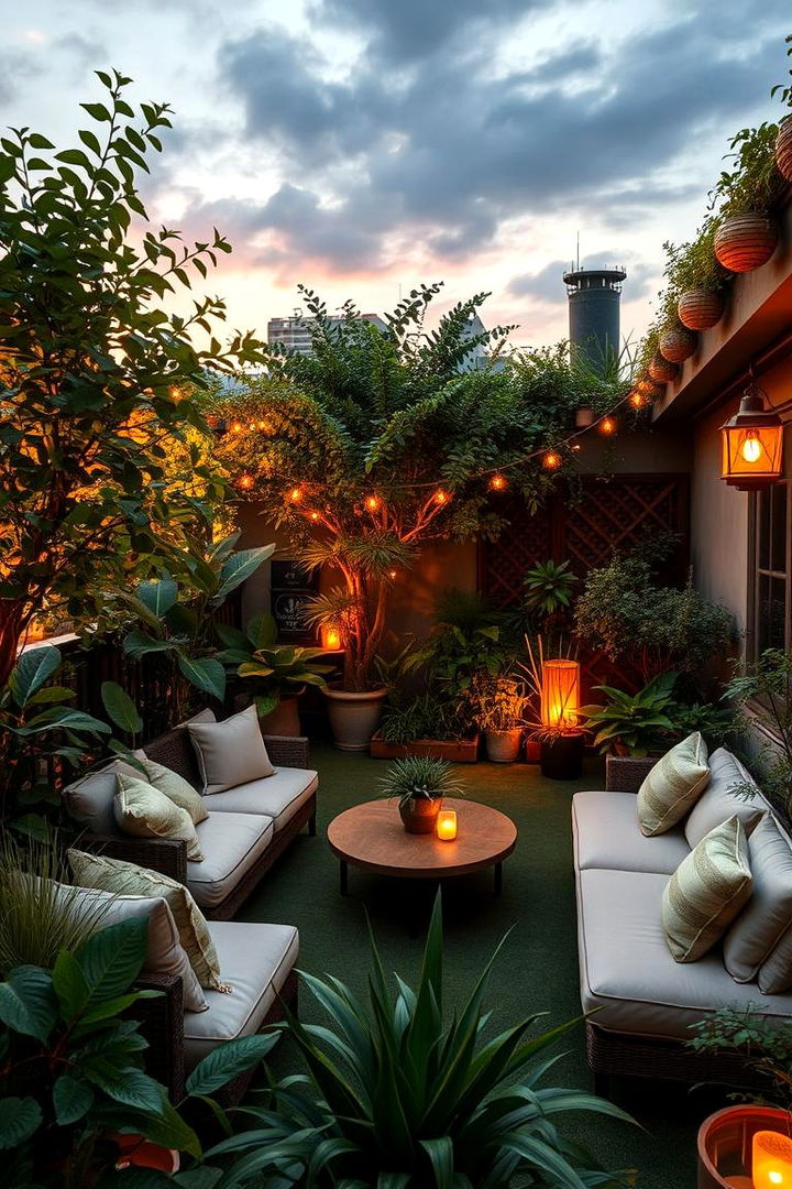 Cozy Lounge Green Space - 22 Rooftop Garden Ideas