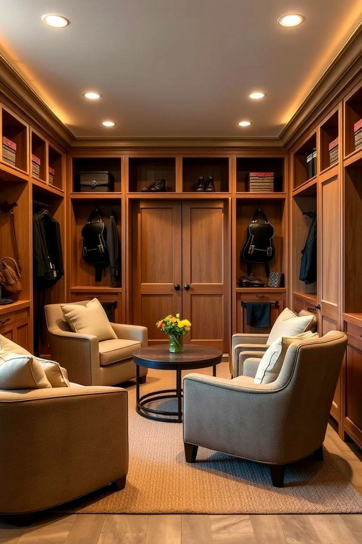 Cozy Lounge and Tack Room Combo - 22 Tack Room Ideas