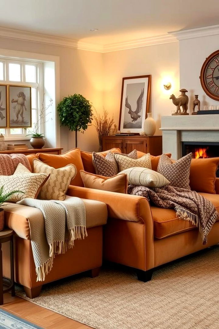 Cozy Neutral Accent Ambiance - 22 Tan Living Room Ideas