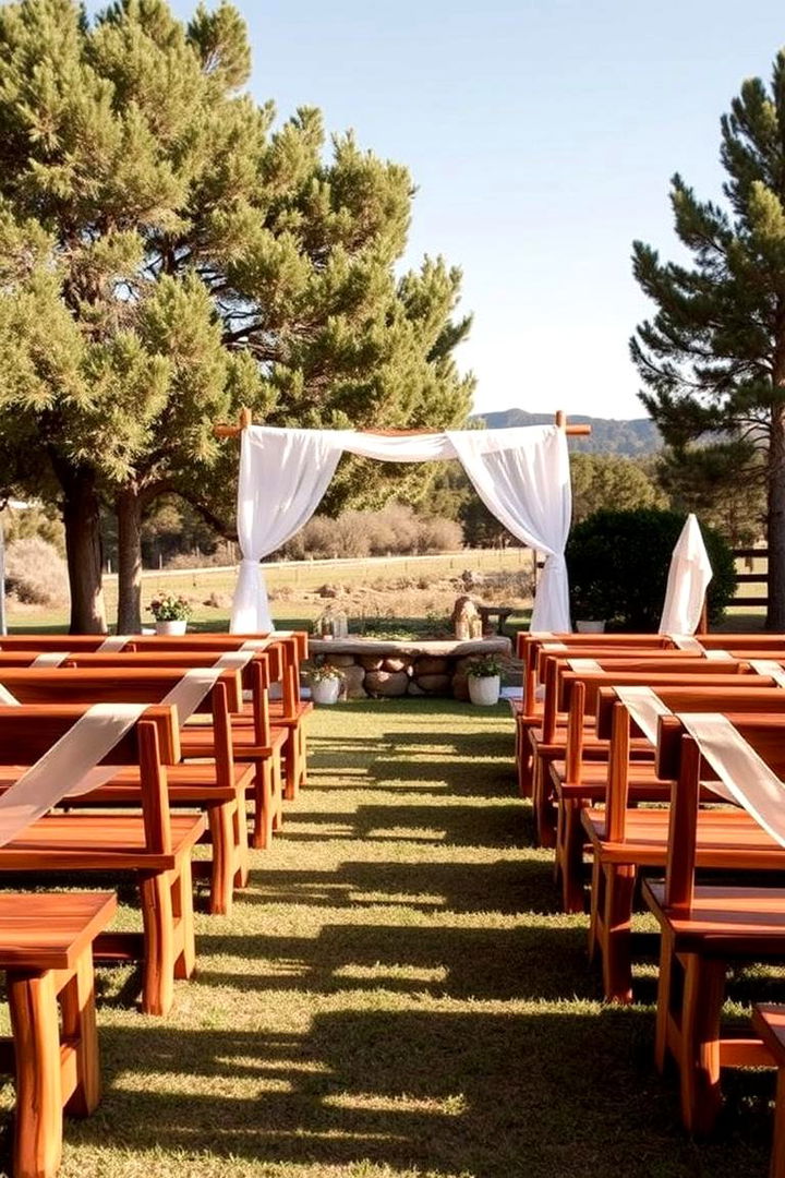 Cozy Outdoor Ceremony Settings - 22 Garden Wedding Ideas