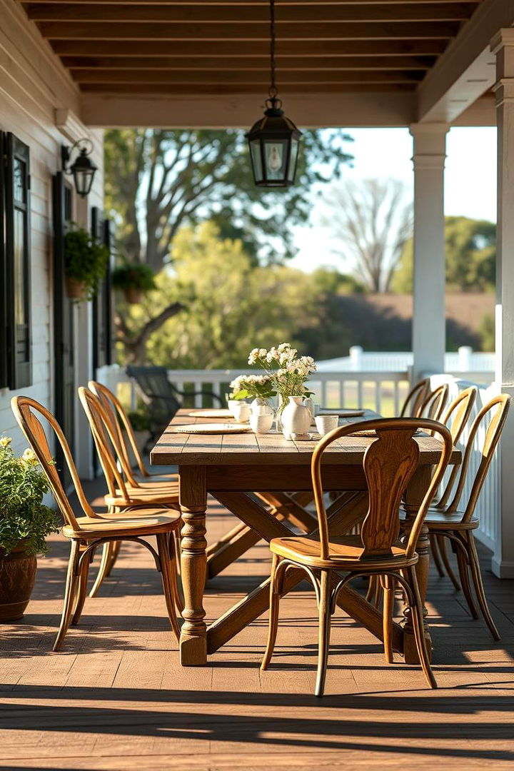 Cozy Outdoor Dining Setup - 22 Farmhouse Porch Ideas