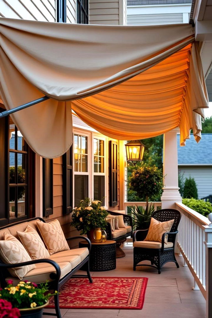 Cozy Outdoor Living Awning - 22 Front Porch Awning Ideas