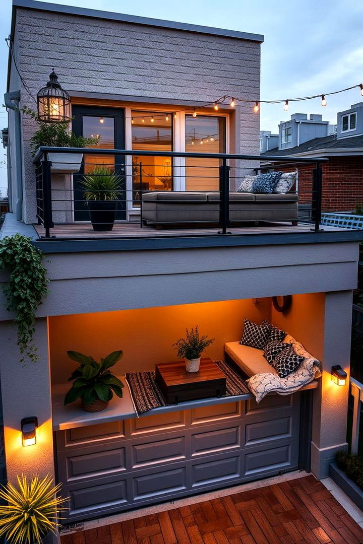 Cozy Outdoor Lounge - 22 Balcony Over Garage Ideas