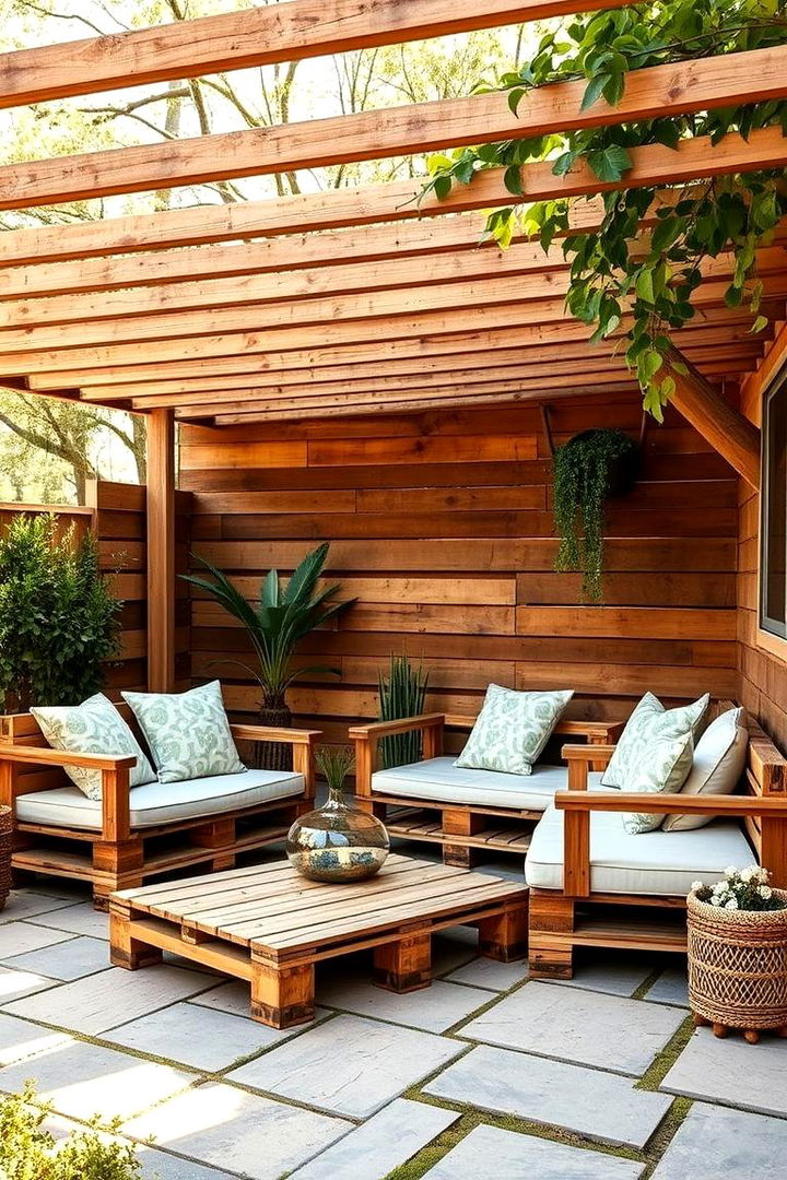 Cozy Pallet Patio Seating - 22 Pallet Furniture Ideas