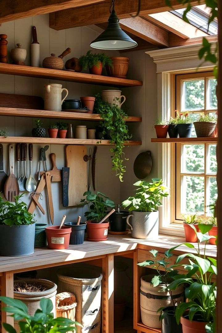 Cozy Potting Corner - 22 Nursery Garden Ideas
