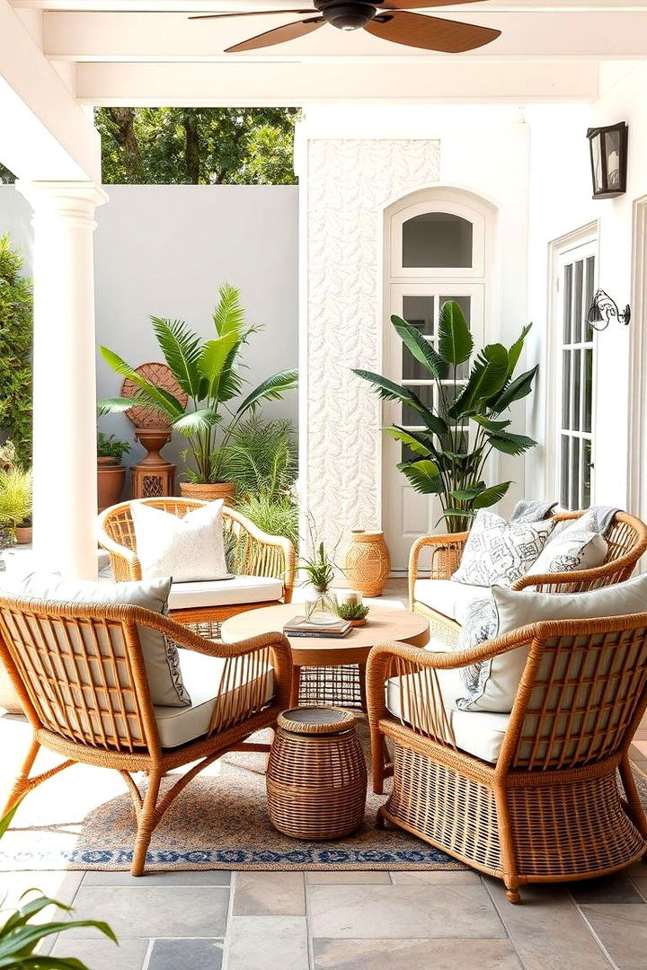 Cozy Rattan Furniture - 22 Boho Patio Ideas