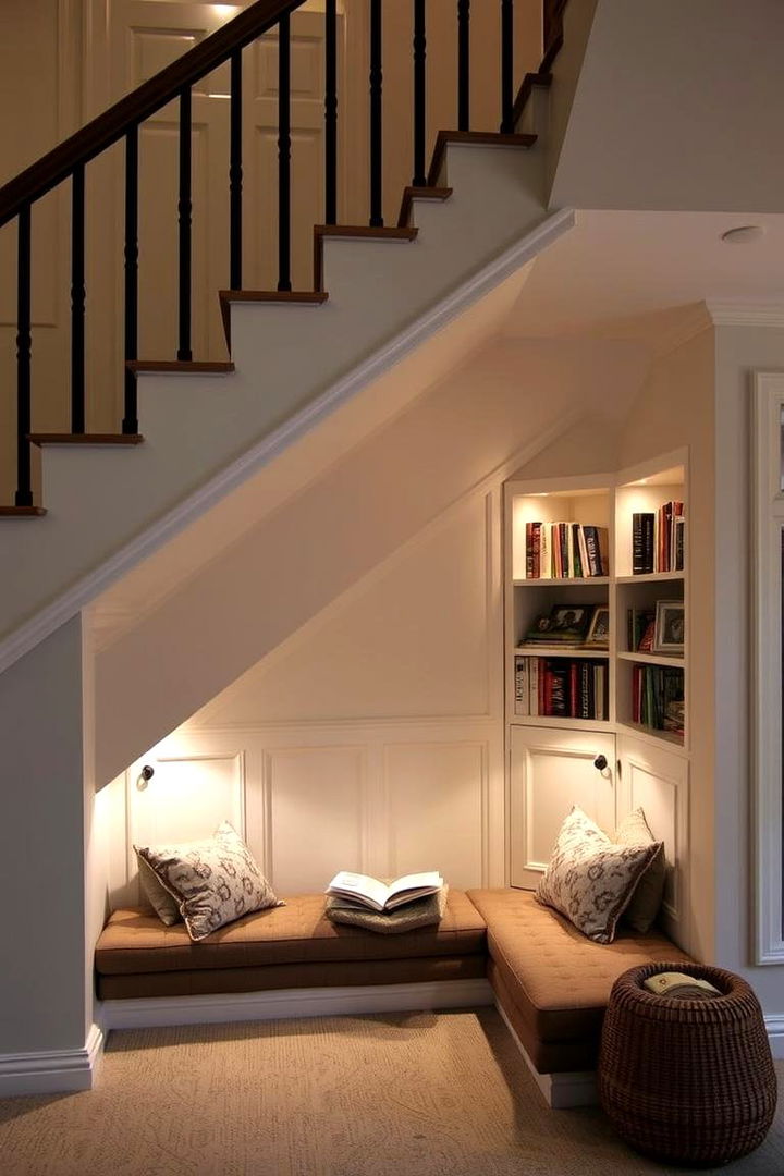 Cozy Reading Nook - 22 Under Stair Storage Ideas
