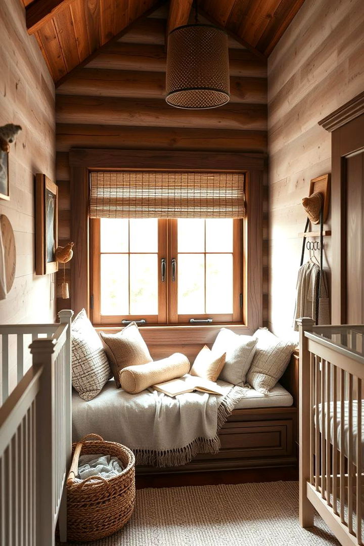 Cozy Reading Nook Corner - 22 Rustic Nursery Ideas