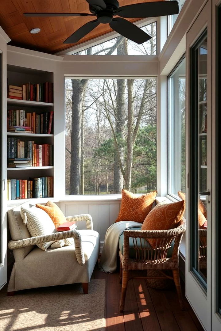 Cozy Reading Nook Retreat - 22 Screened-in Deck Ideas