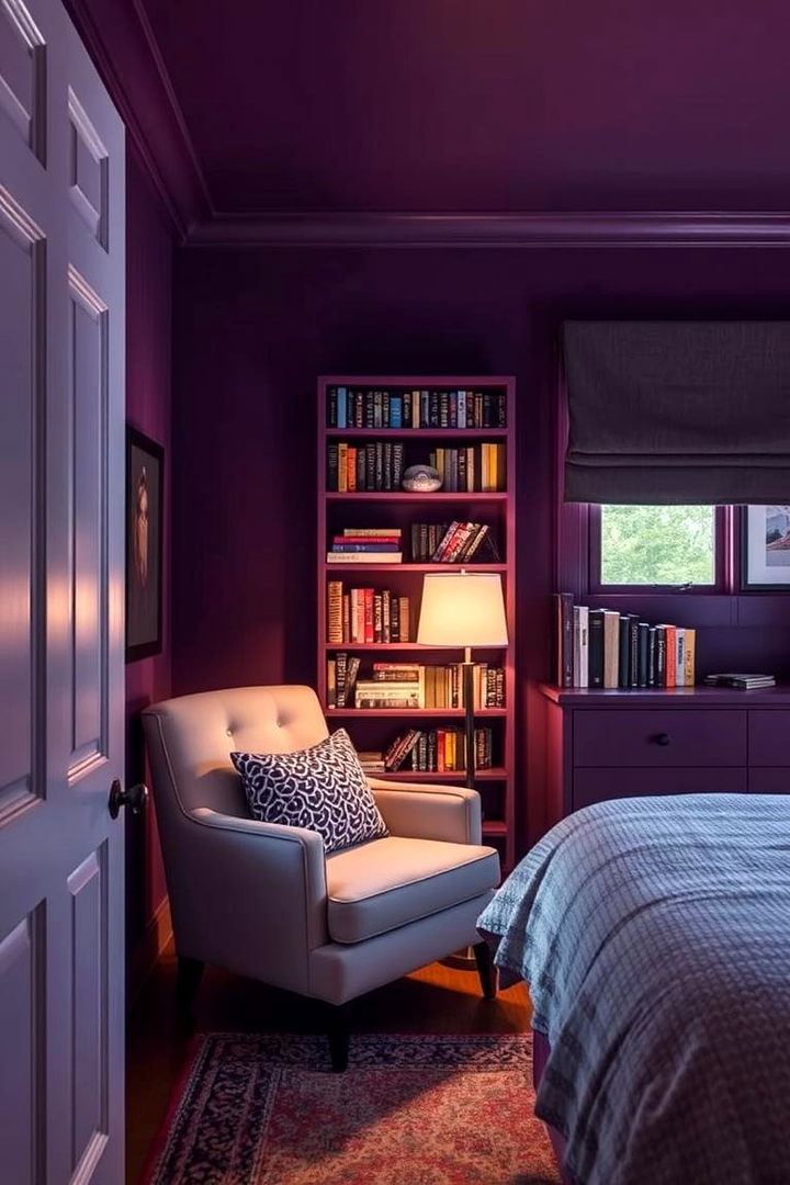 Cozy Reading Nook Retreat - 22 Dark Purple Bedroom Ideas