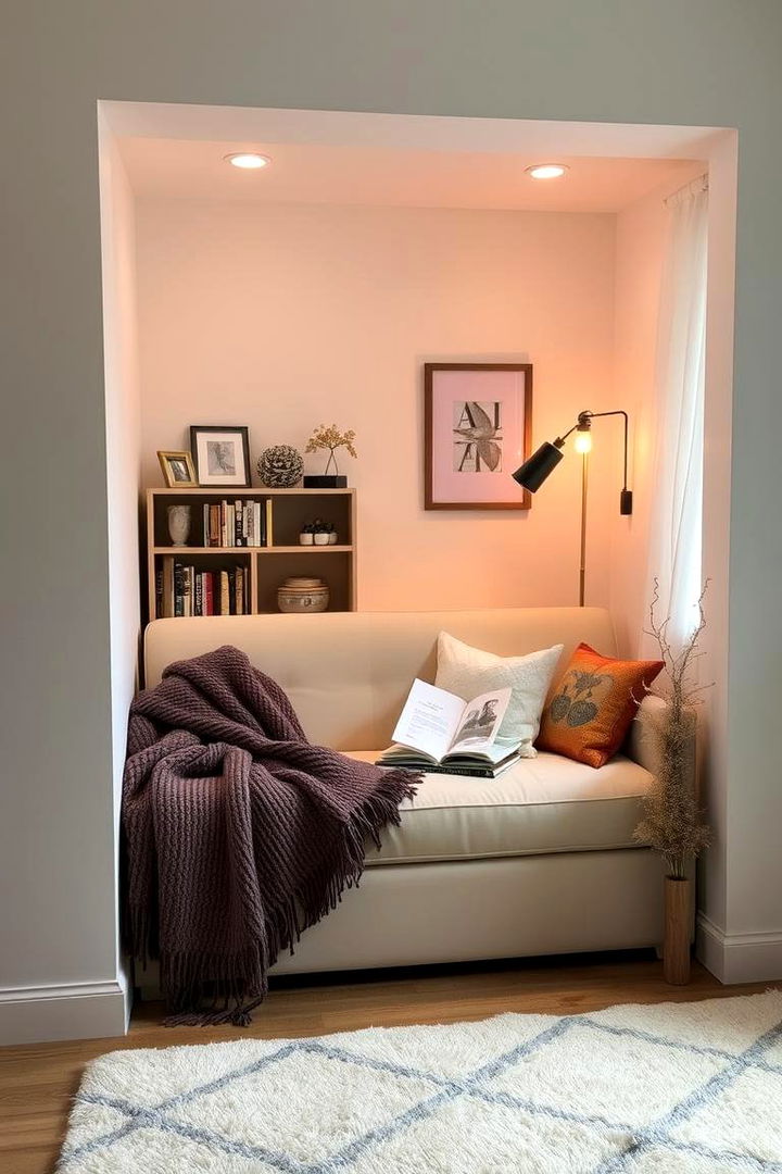 Cozy Reading Nook Setup - 22 Cream Couch Living Room Ideas
