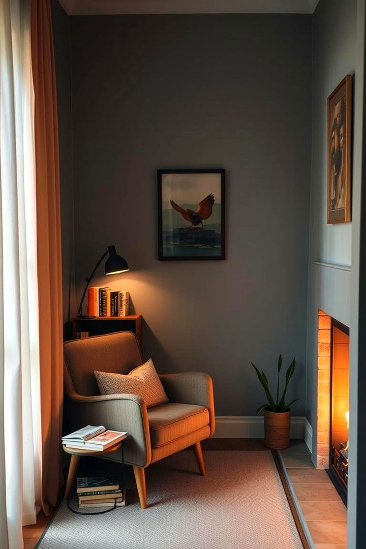 Cozy Reading Nook by the Fire - 22 Fireplace Seating Ideas