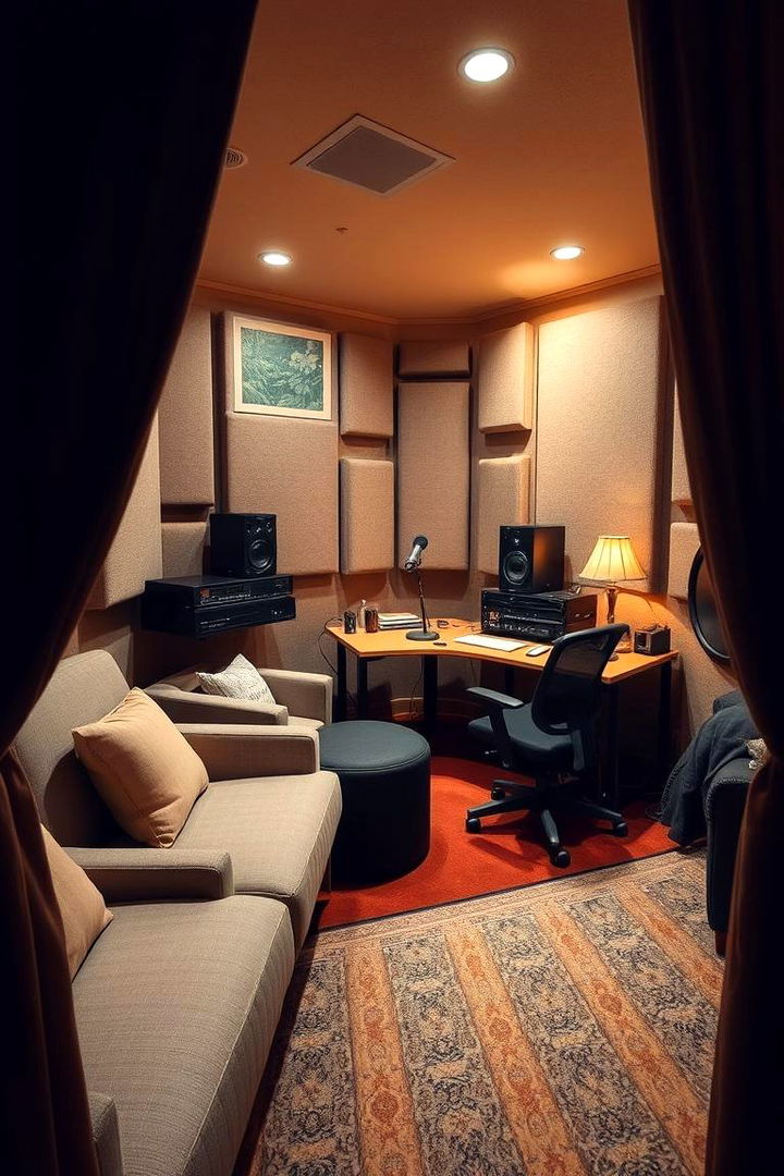 Cozy Recording Area - 22 Music Room Ideas