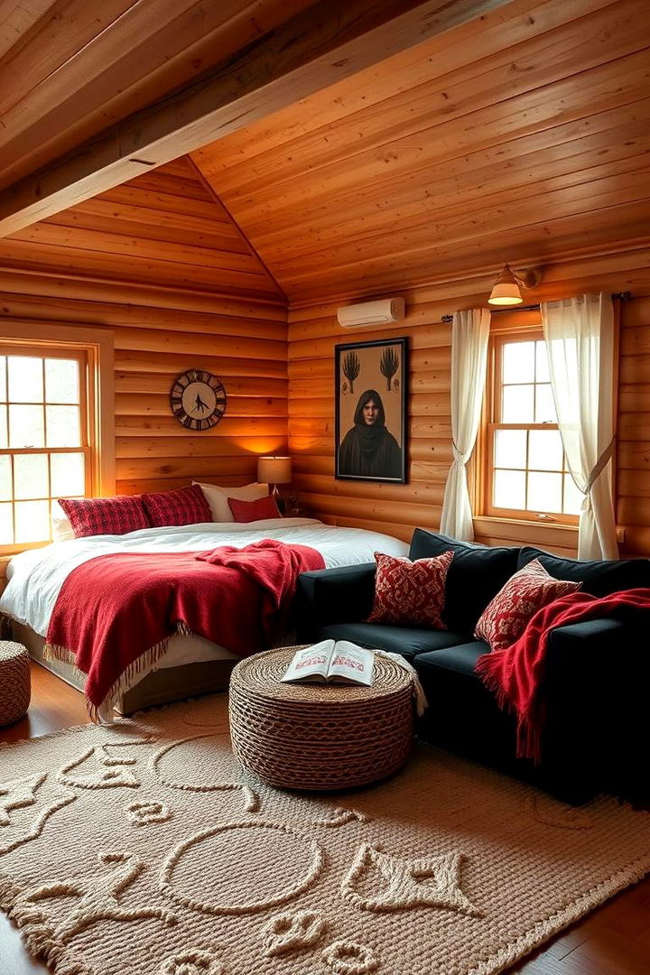 Cozy Retreat Ambiance - 22 red black and white bedroom ideas