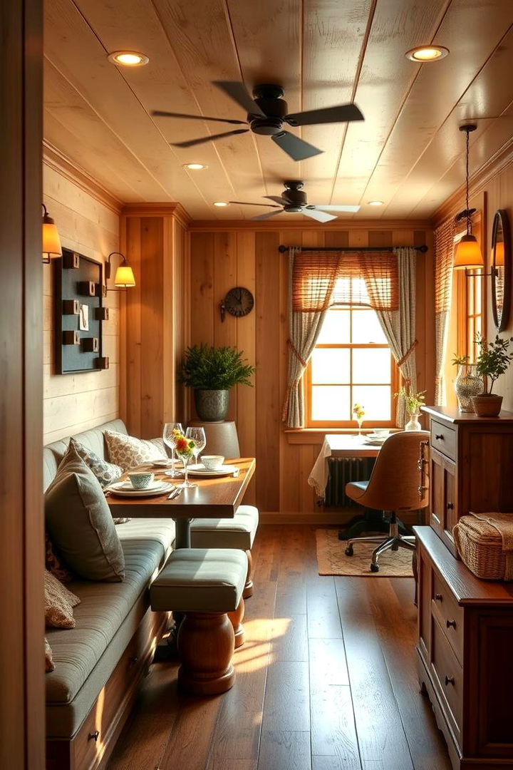 Cozy Retreat with Warm Accents - 22 Sunroom Dining Room Ideas