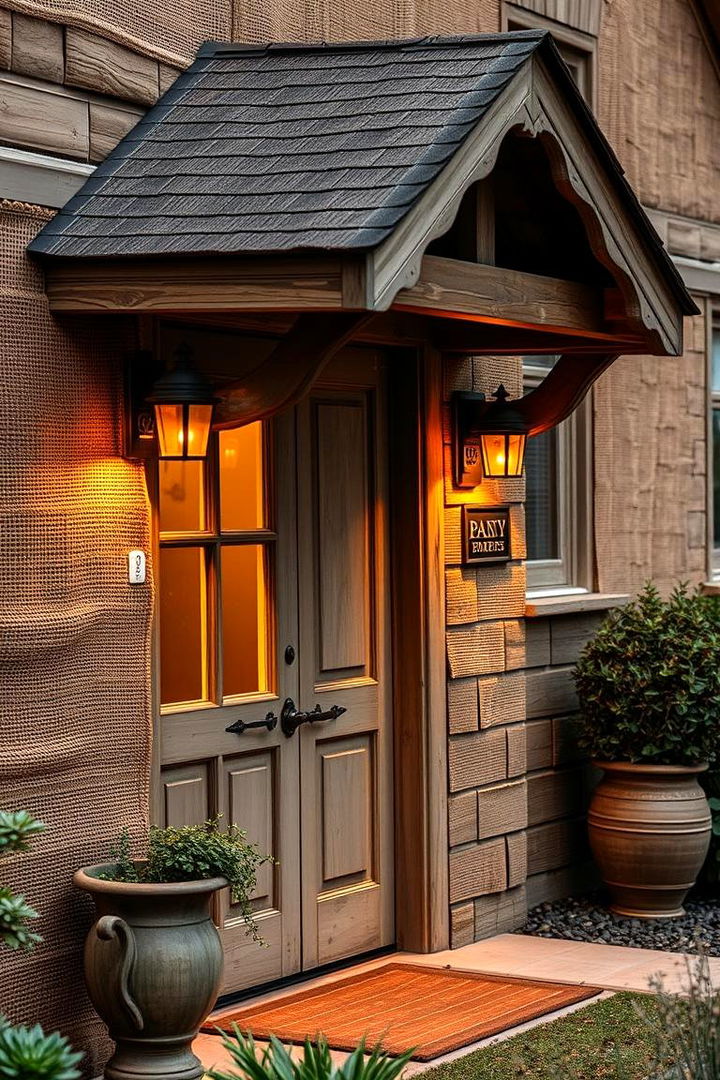 Cozy Rustic Burlap - 22 Brown Exterior House Colors