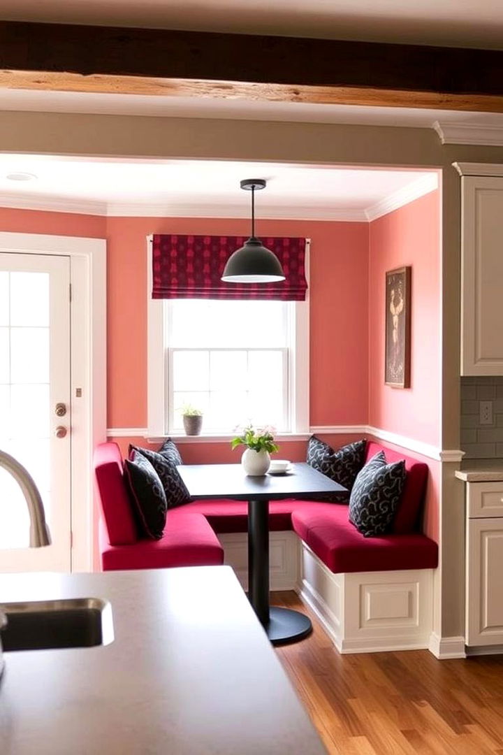 Cozy Seating Nooks - 22 red and black kitchen ideas