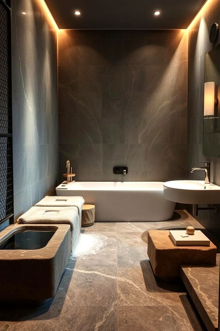 Cozy Spa Inspired Grey Bathroom - 22 Grey Bathroom Ideas
