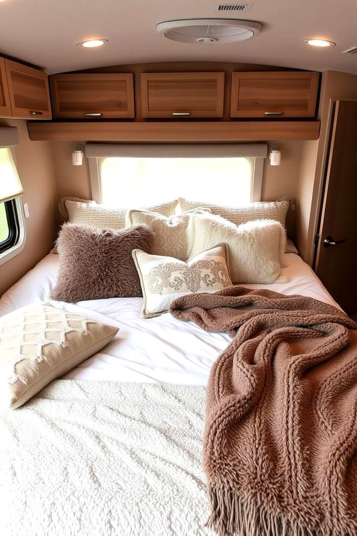 Cozy Textural Elements - 22 Rv Bedroom Ideas