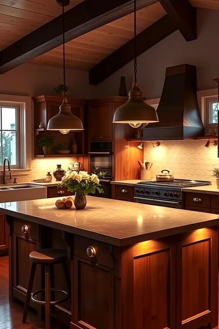 Cozy Warm Accent Lights - 22 Kitchen Island Lighting Ideas