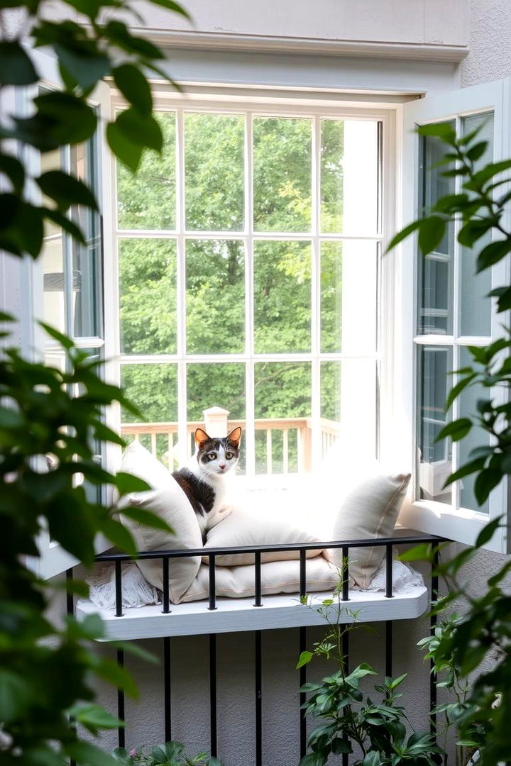 Cozy Window Perch Catio - 22 Outdoor Catio Ideas