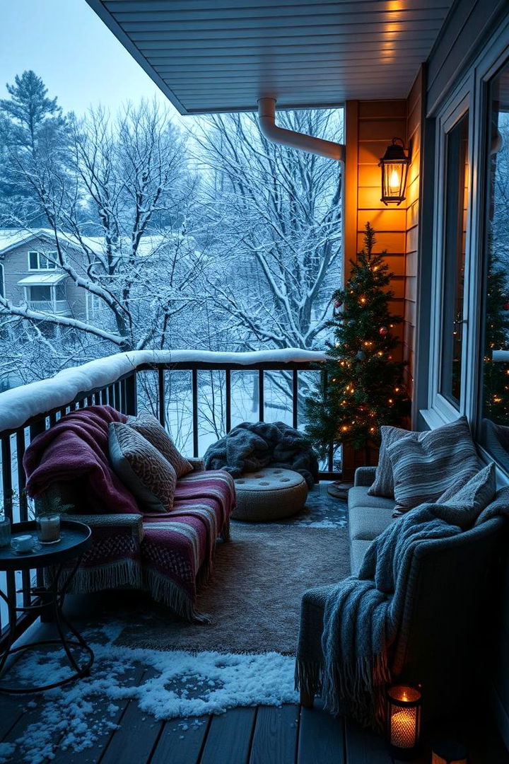 Cozy Winter Nook - 22 Loft Balcony Ideas
