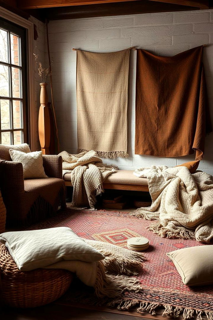Cozy Woolen Textiles - 22 dark academia bedroom ideas