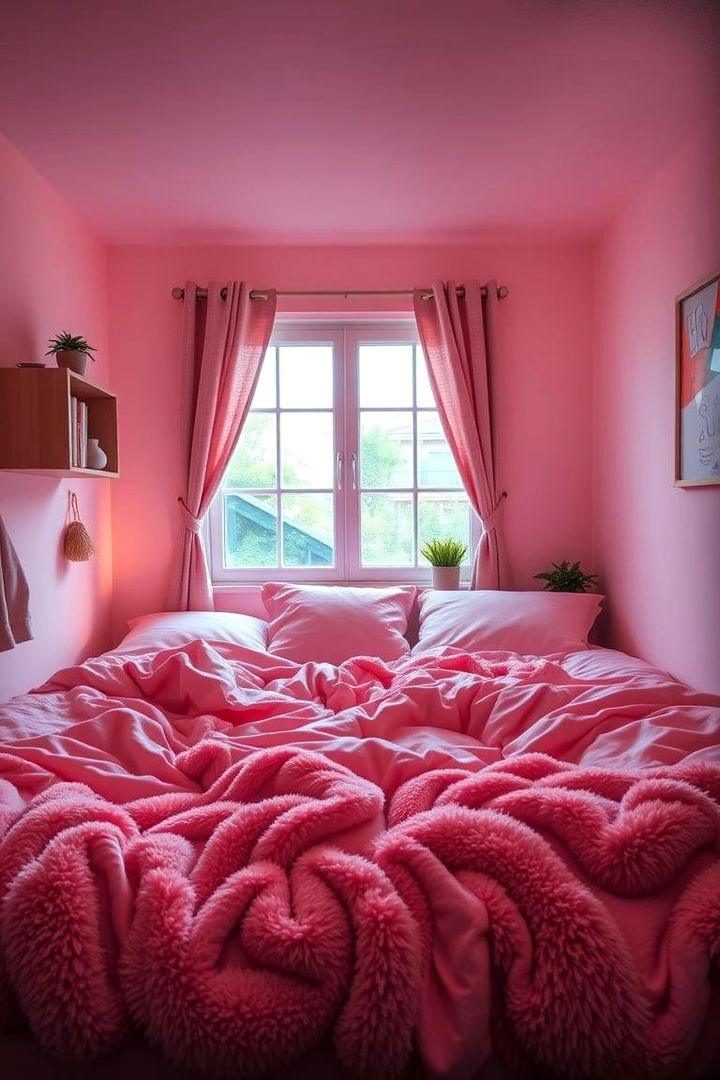 Cozy and Comfortable - 22 Pink Dorm Room Ideas