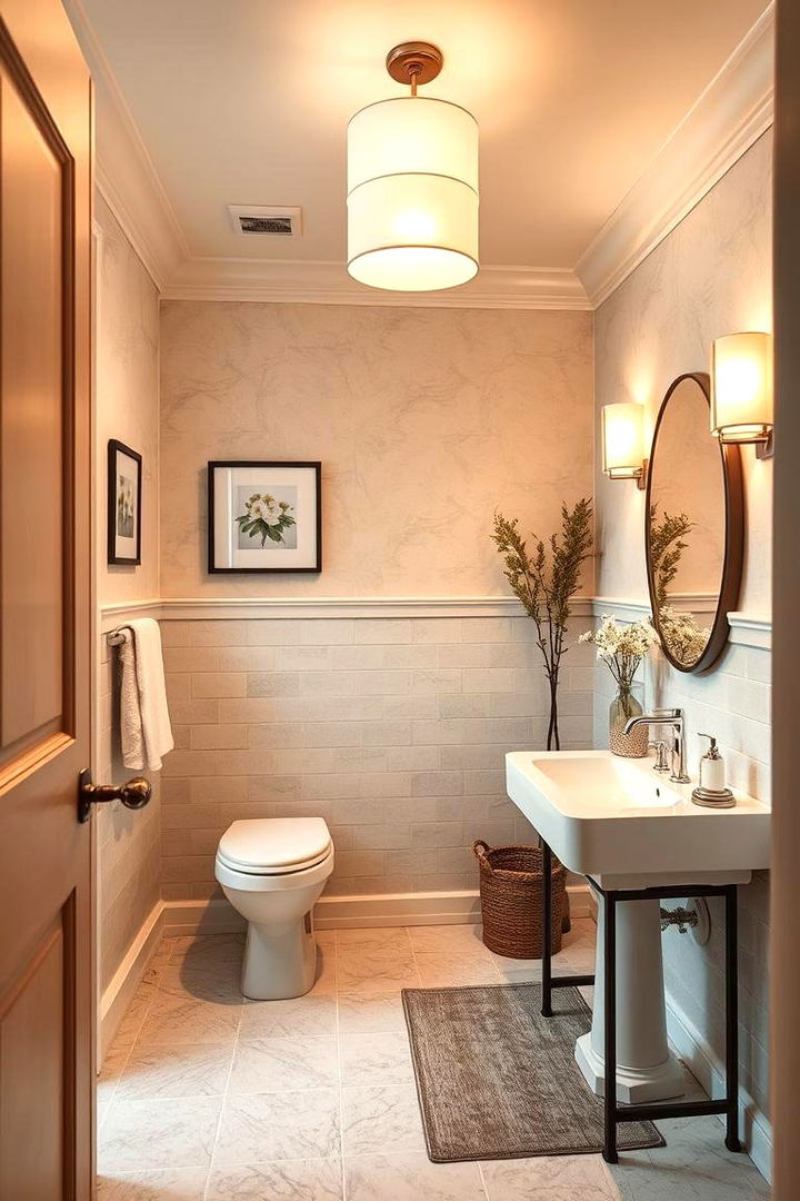 Cozy and Inviting Ambience - 22 Small Powder Room Ideas