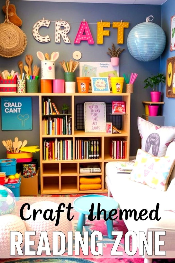 Craft Themed Reading Zone - 22 kids reading nook ideas