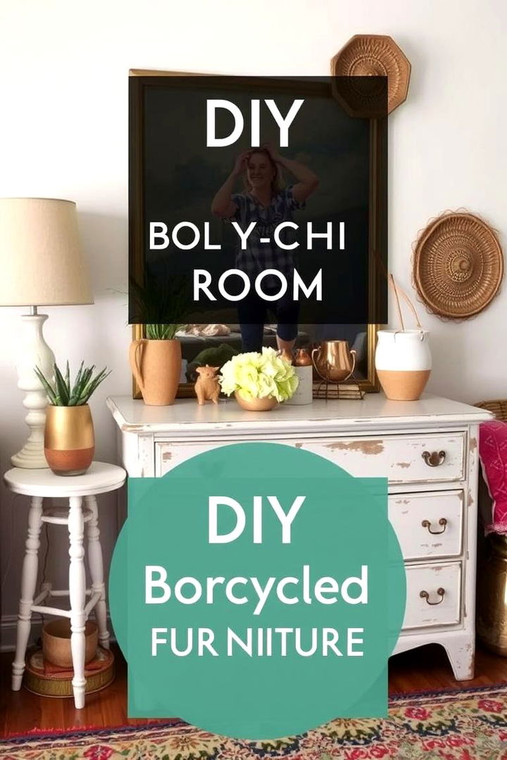 Crafting DIY Boho Chic Upcycled Furniture - 22 Small Boho Bedroom Ideas