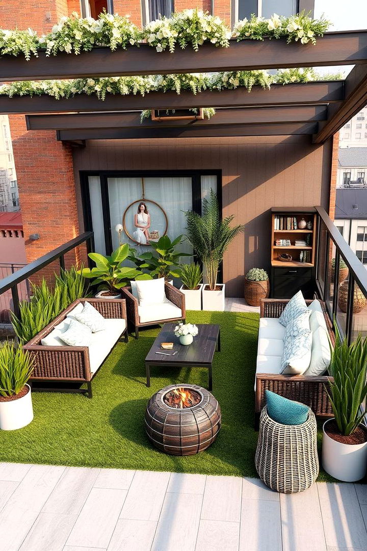 Crafting Multi Functional Spaces - 22 Artificial Grass Balcony Design