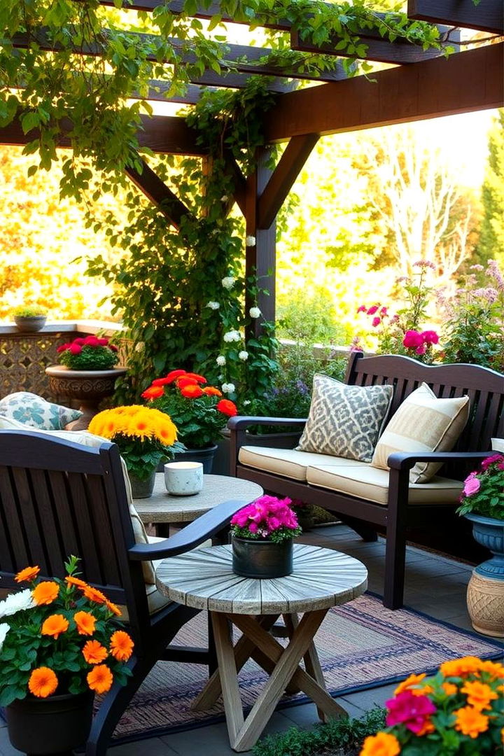 Create a Cozy Garden Seating Area - 22 Fall Garden Ideas