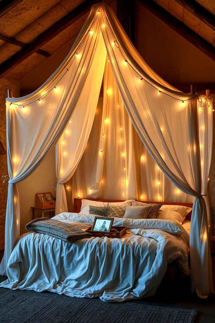 Create a Tent Like Canopy Bed - 22 Forest Themed Bedroom Ideas