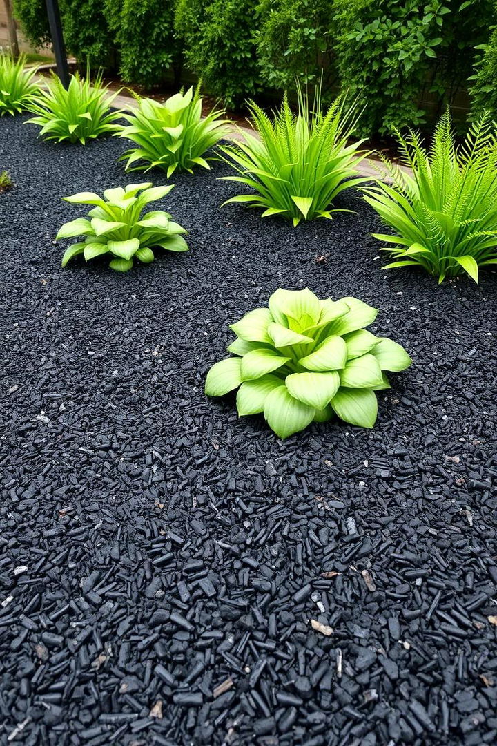 Creating Low Maintenance Garden Beds - 22 Black Mulch Landscaping Ideas