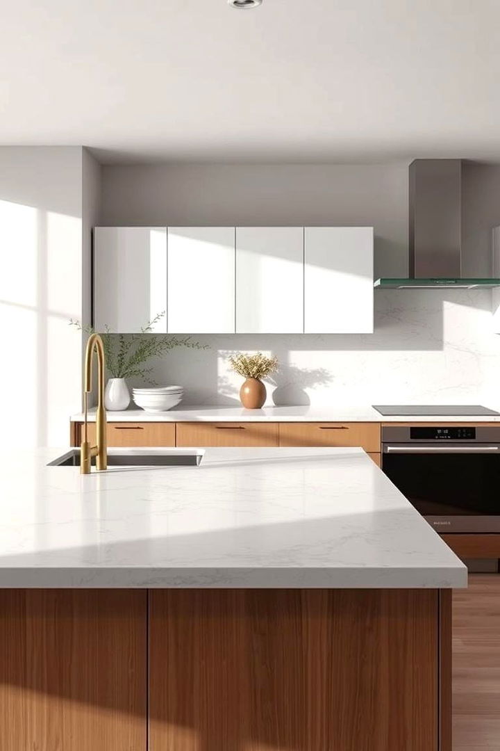 Creating a Cohesive Uniform Look - 22 Quartz Kitchen Countertops